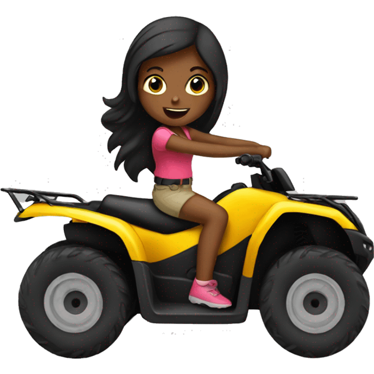 Girl riding atv emoji