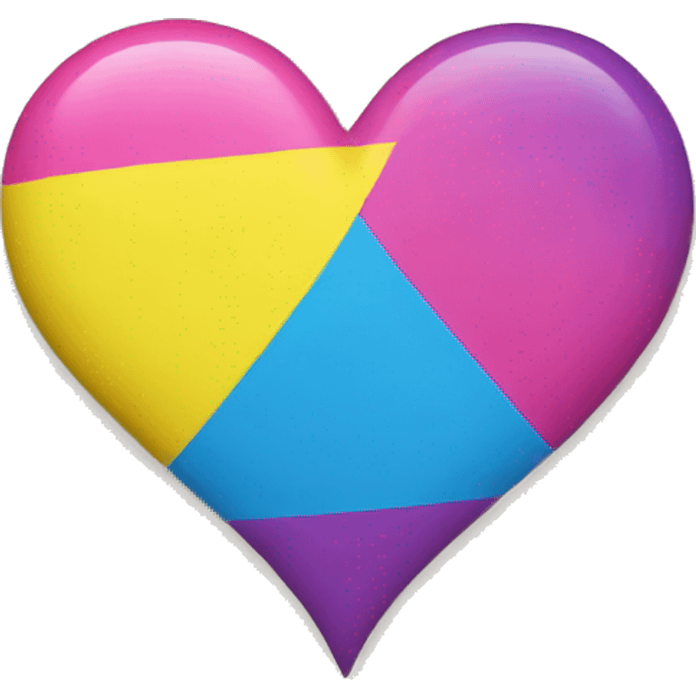 Pansexual heart emoji