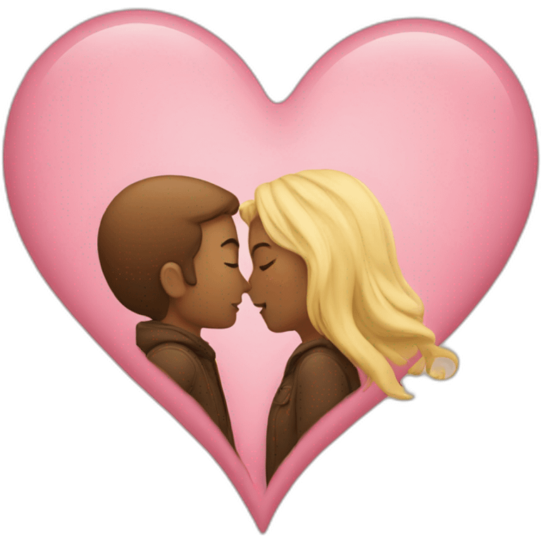 couple kissing hearts flying emoji