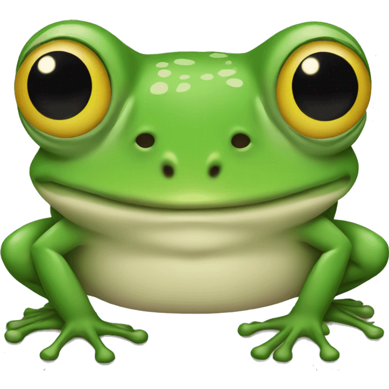 Frog without mouth a bit fat emoji