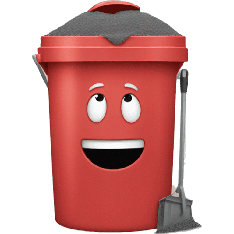 Love and dust bin emoji