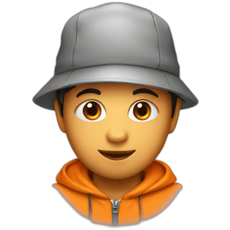 boy with orange hat emoji