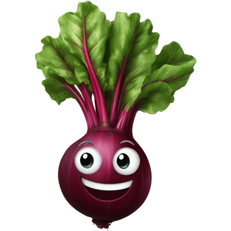 happy beetroot waving emoji