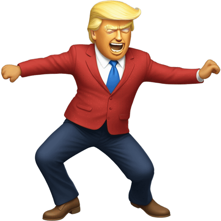 Donald trump doing a crazy dance emoji