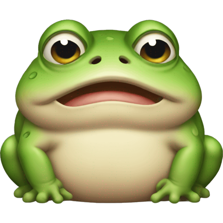 A crying chubby toad emoji