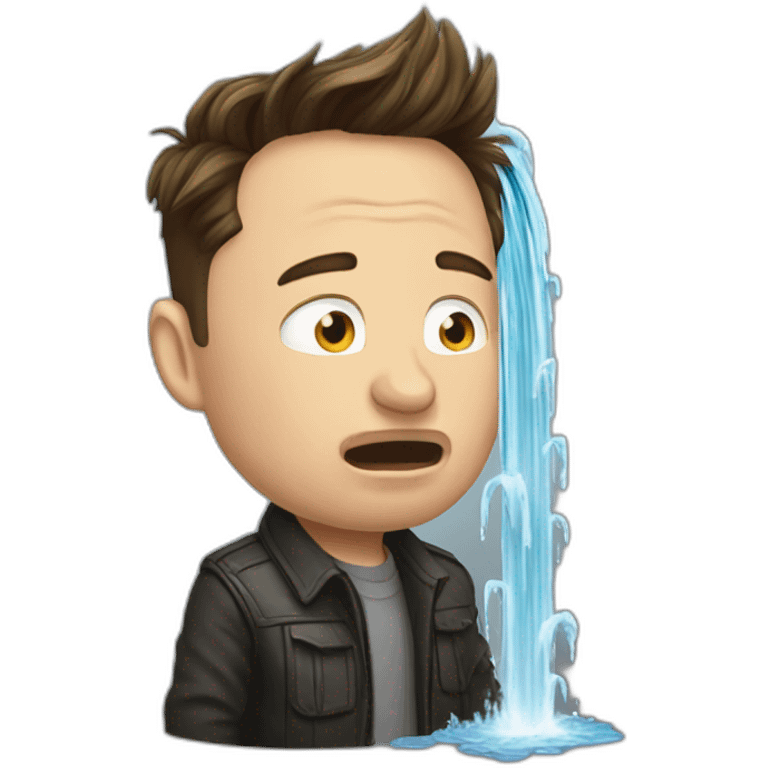 Elon Musk Crying Waterfalls emoji