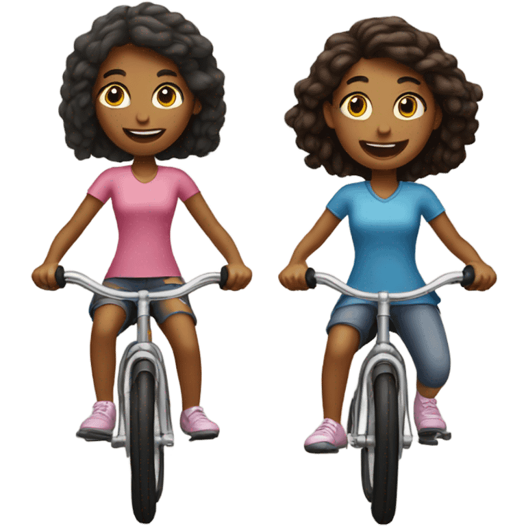 2 girls on bikes emoji