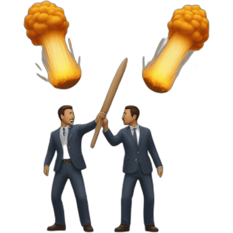 Projectile hitting men emoji