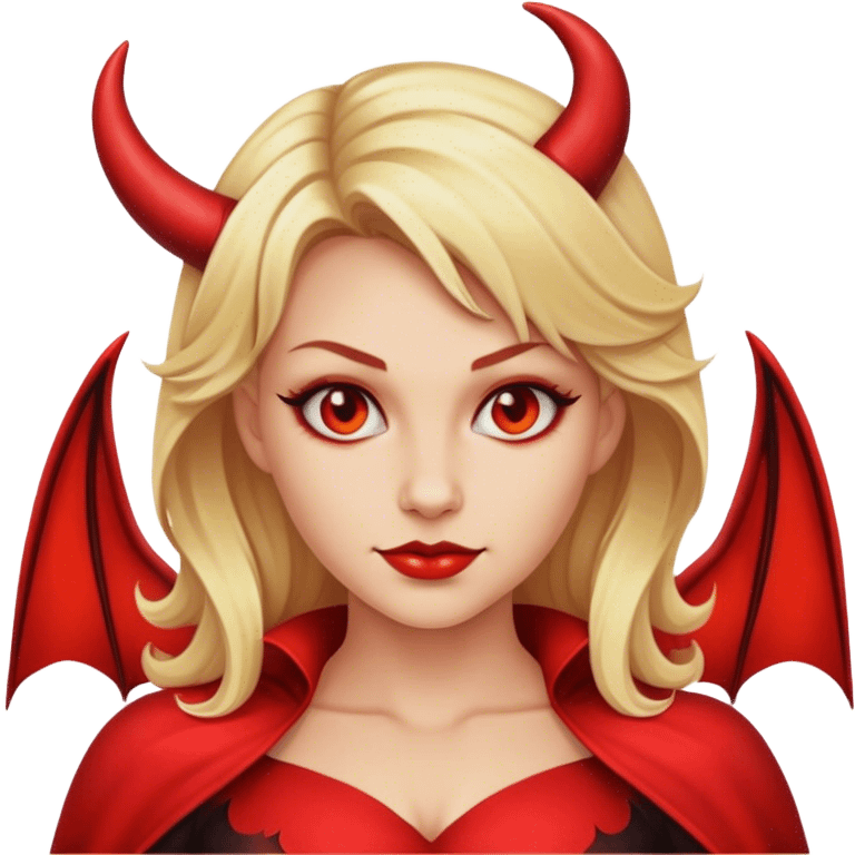 Blonde Lady devil  emoji