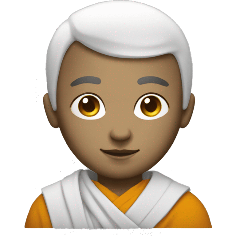 monk in black and white robe with halo emoji