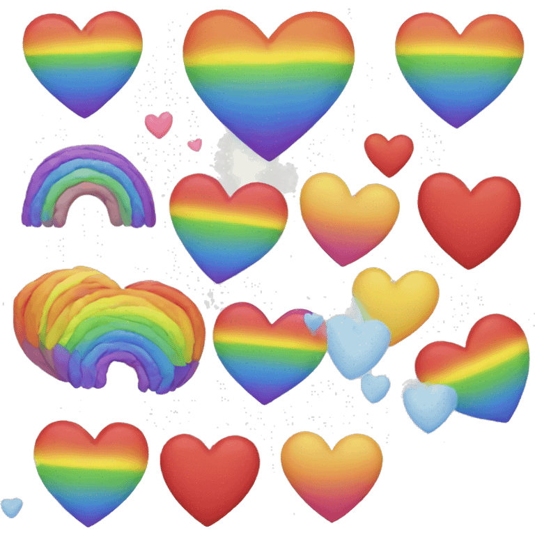 Rainbow heart Emoji emoji