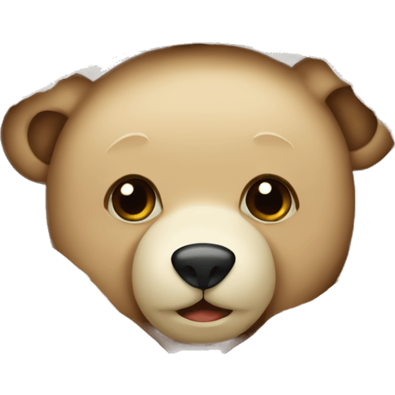  cute teddy bear cozy in vanilla blanket emoji