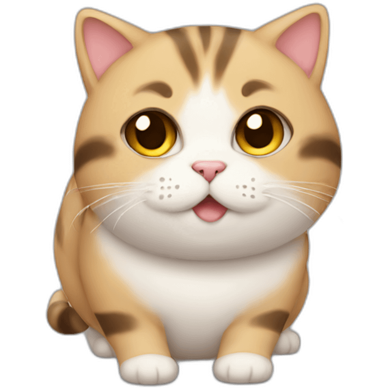 cute cat chubby emoji