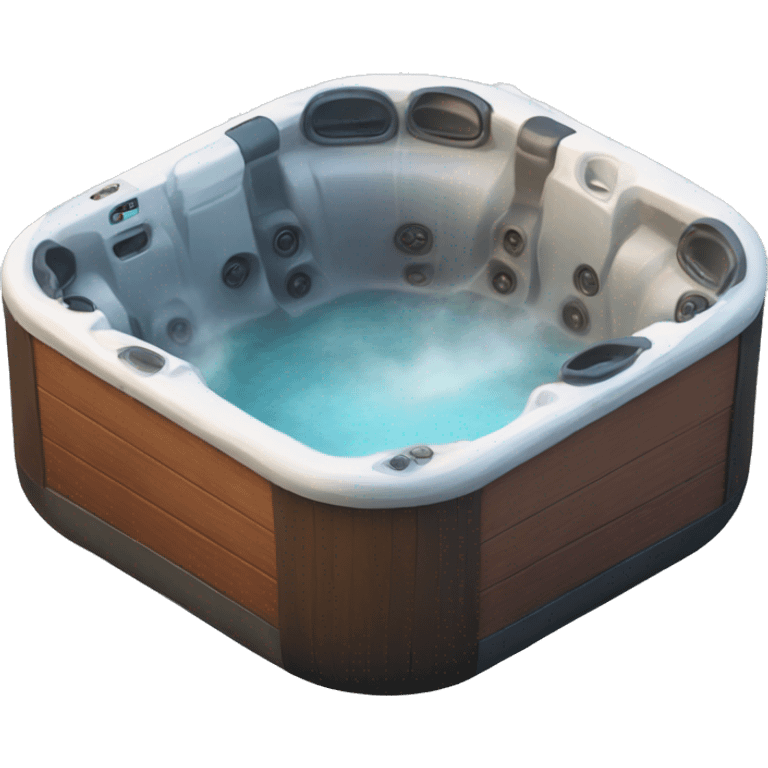 Hot tub with steam without people  emoji