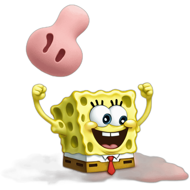 spongebob squarepants laughing with patrick emoji