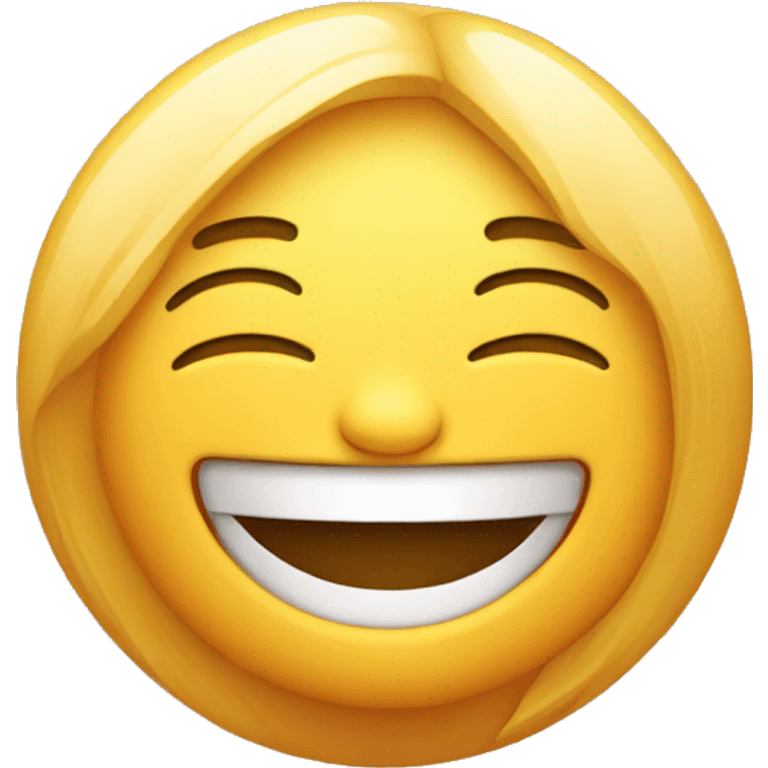 person laughing with sunrise emoji