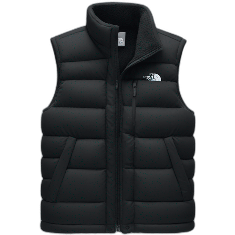 northface black wool sleeveless vest emoji