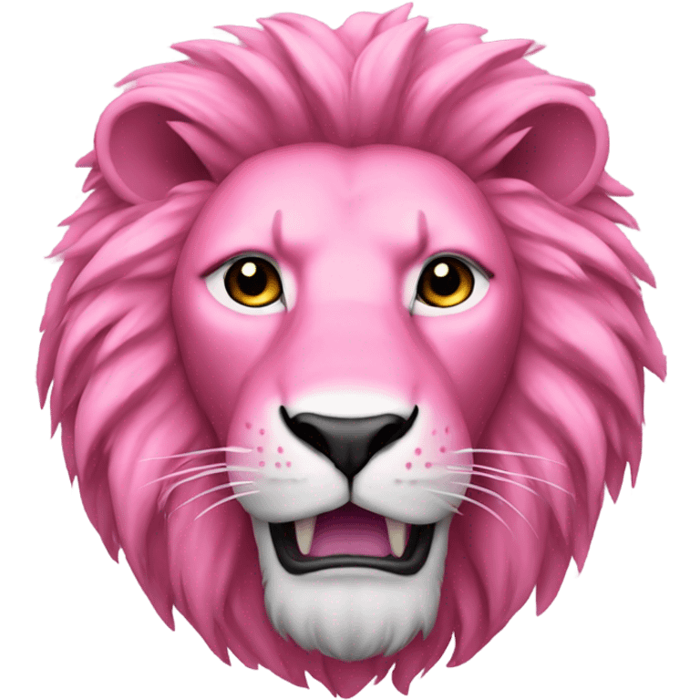 pink lion head  emoji