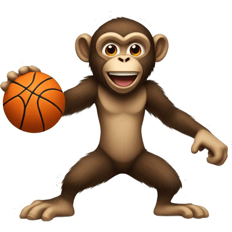 Monkey playing basketball emoji