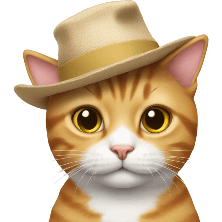 cat wearing a hat emoji