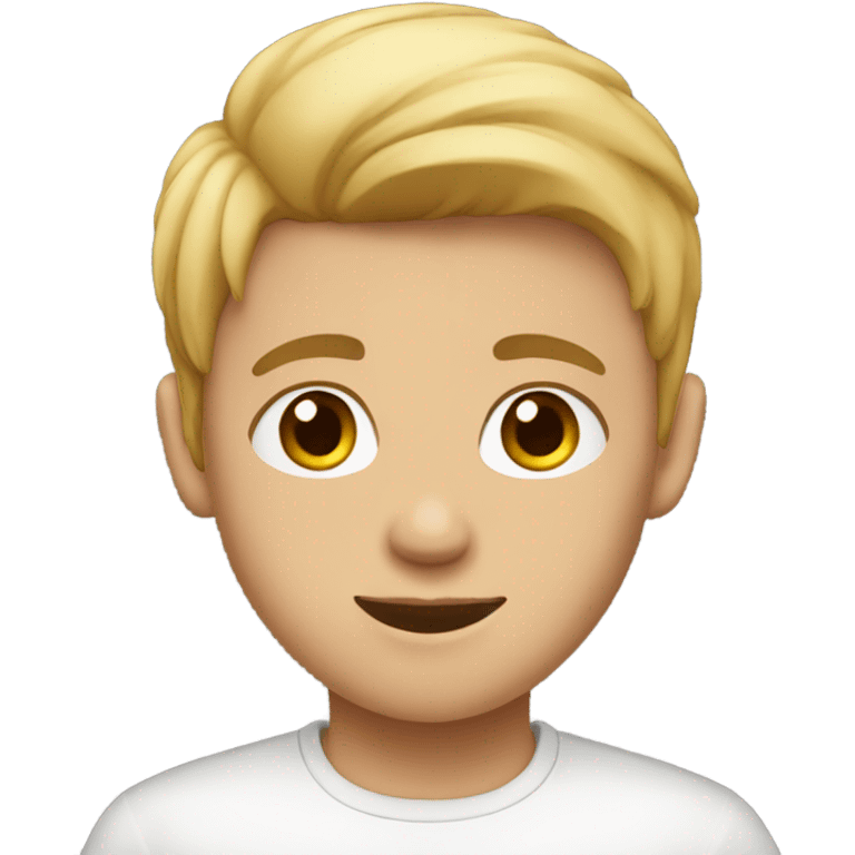 Light-skinned boy in white shirt emoji