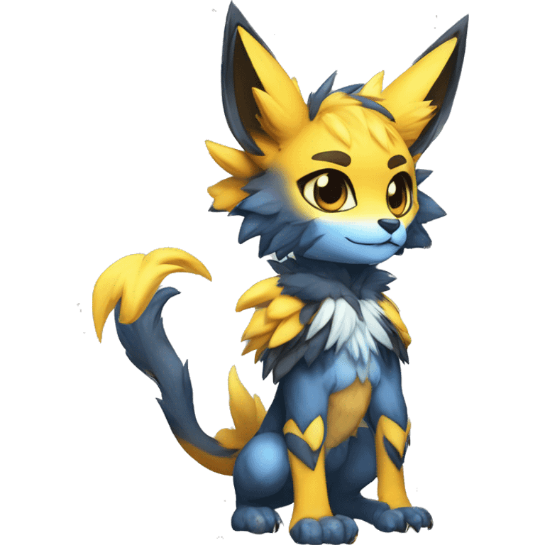 Anthro-Edgy-Contrast-Colors-Fantasy-Fur-Sona-Chibi-Shiny-Fakémon-Hybrid full body emoji