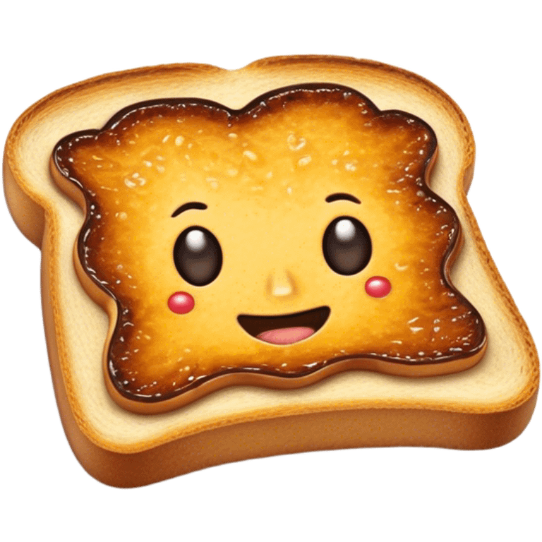 Vegemite on Toast Cinematic Realistic Vegemite on Toast Dish Emoji, depicted as a toasted slice of bread generously spread with Vegemite, rendered with warm textures and crisp details that capture its uniquely Australian flavor. emoji