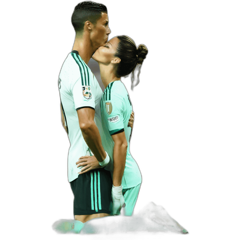 Cristiano Ronaldo kiss feet georgina emoji