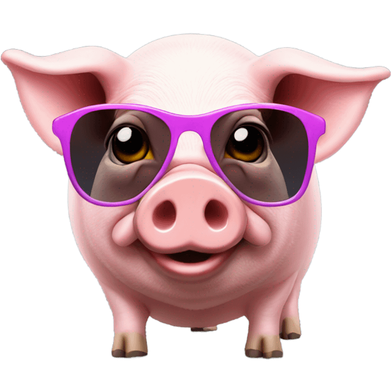 Pig with Brazilian glasses  emoji