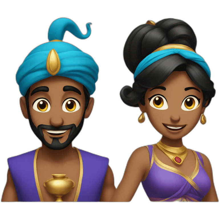 Genie　and aladdin emoji