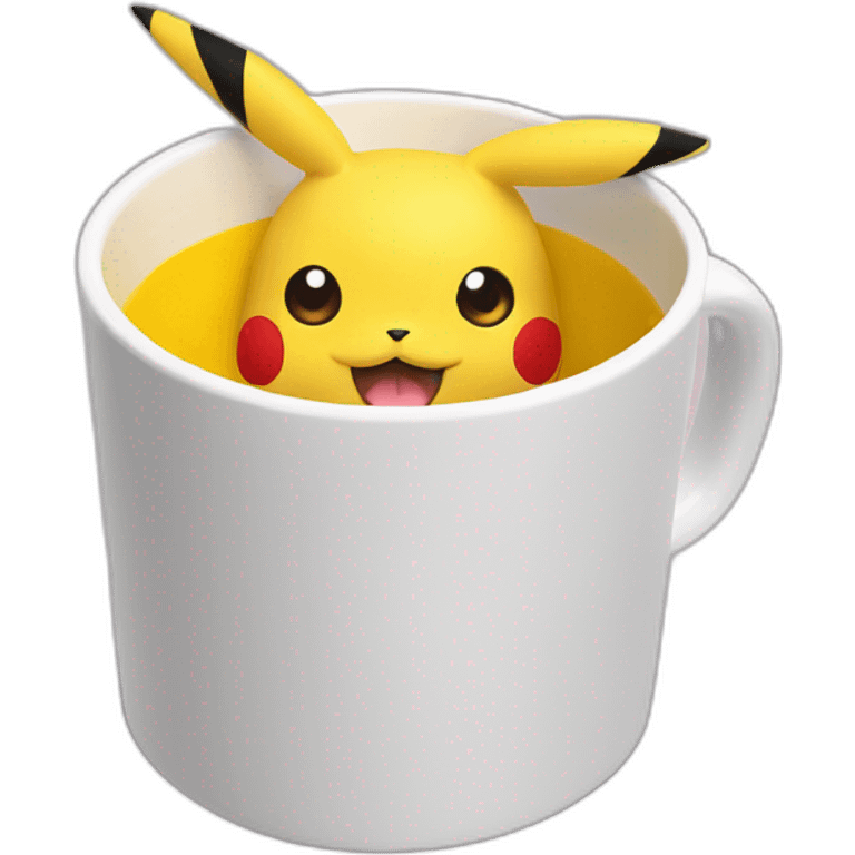 Pikachu cup with two holders emoji