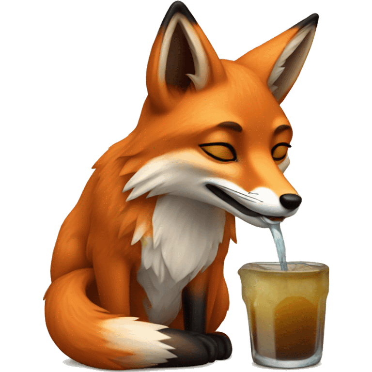 fox drinking argentine mate emoji