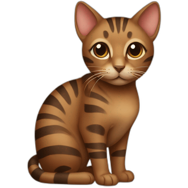 brown cat with dark brown stripes emoji