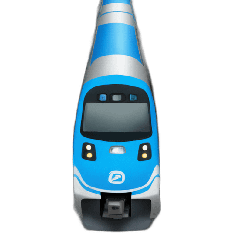 High velocity train blue copkit rails view emoji