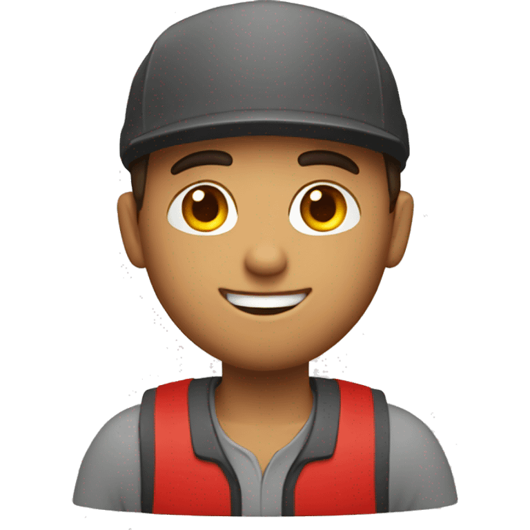 red delivery guy emoji