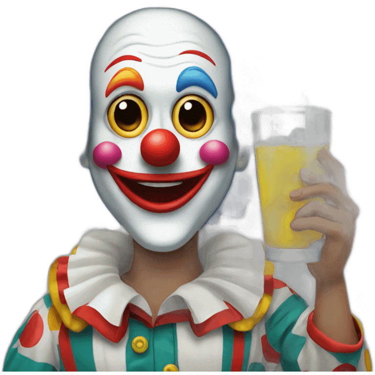 Clown drink vodka emoji