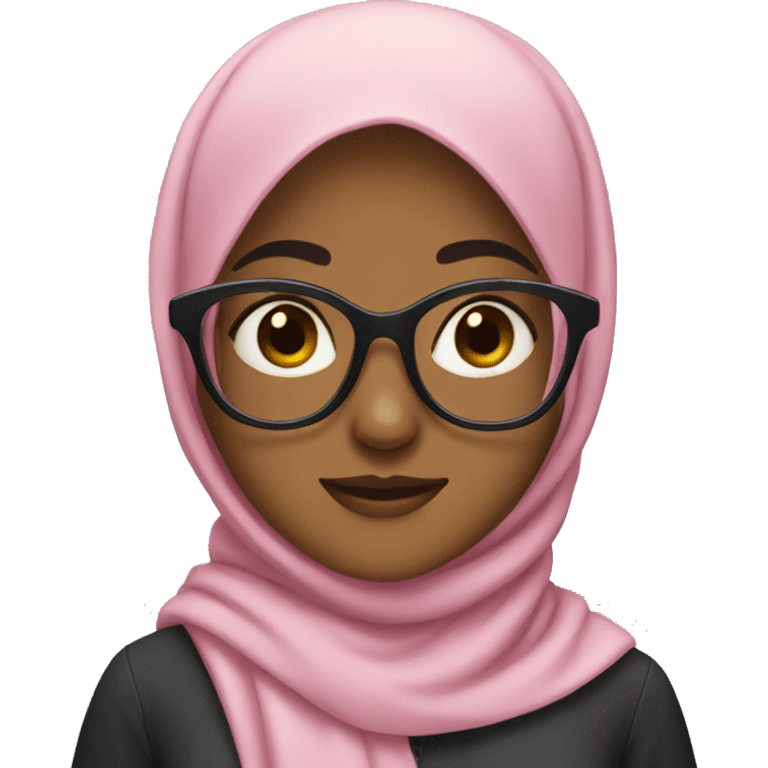 girl with hijab wearing glasses emoji