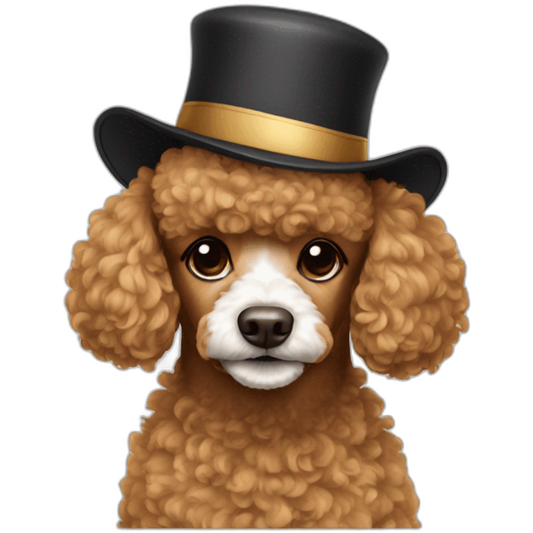 poodle with a hat emoji