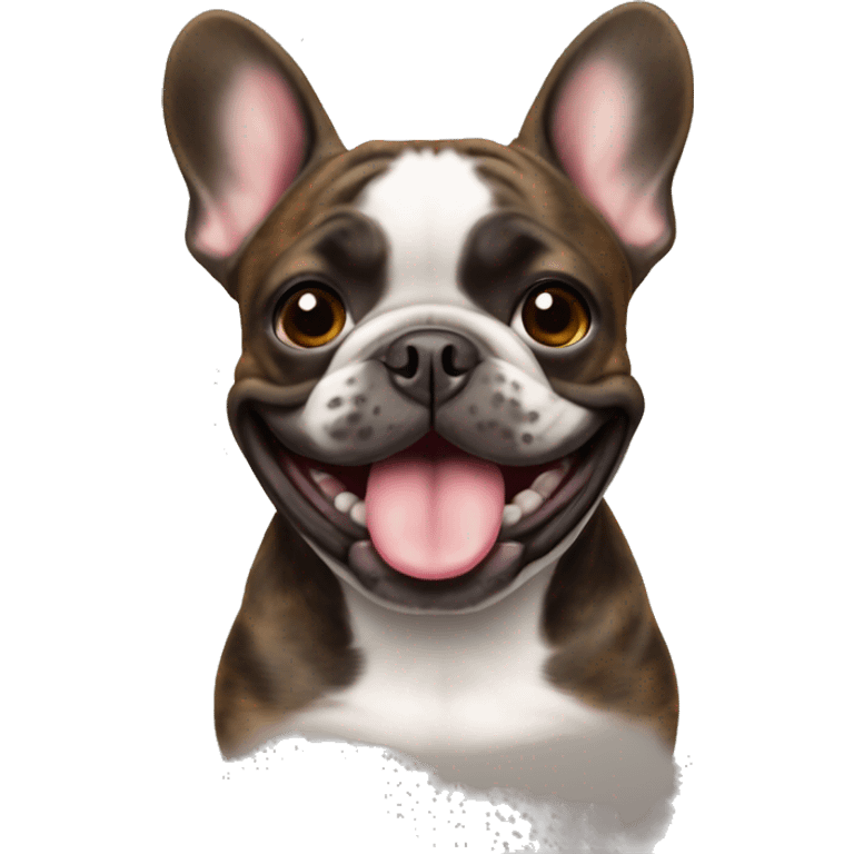 Brindle frenchie smiling emoji