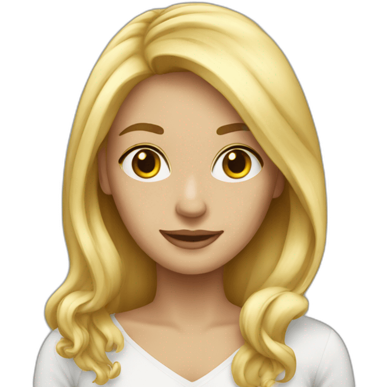 Nice women with blond Long hair emoji