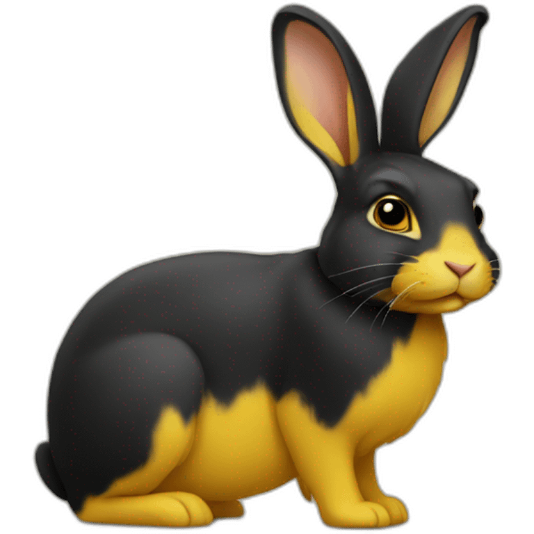 Black-yellow-rabbit emoji