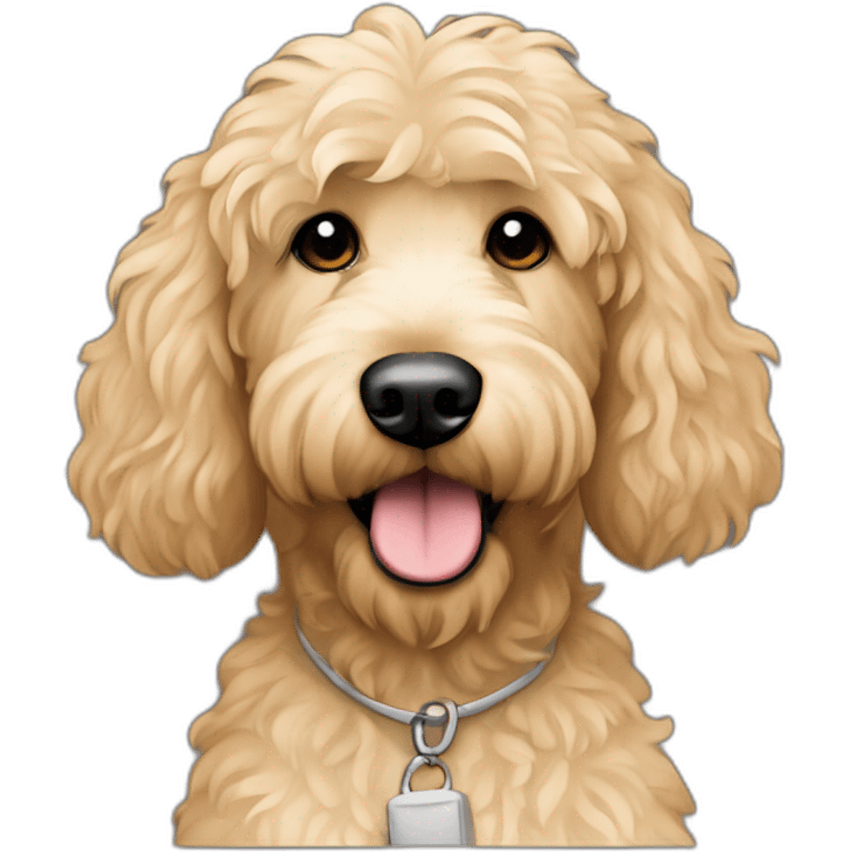 Femme blonde t-shirt Labradoodle emoji