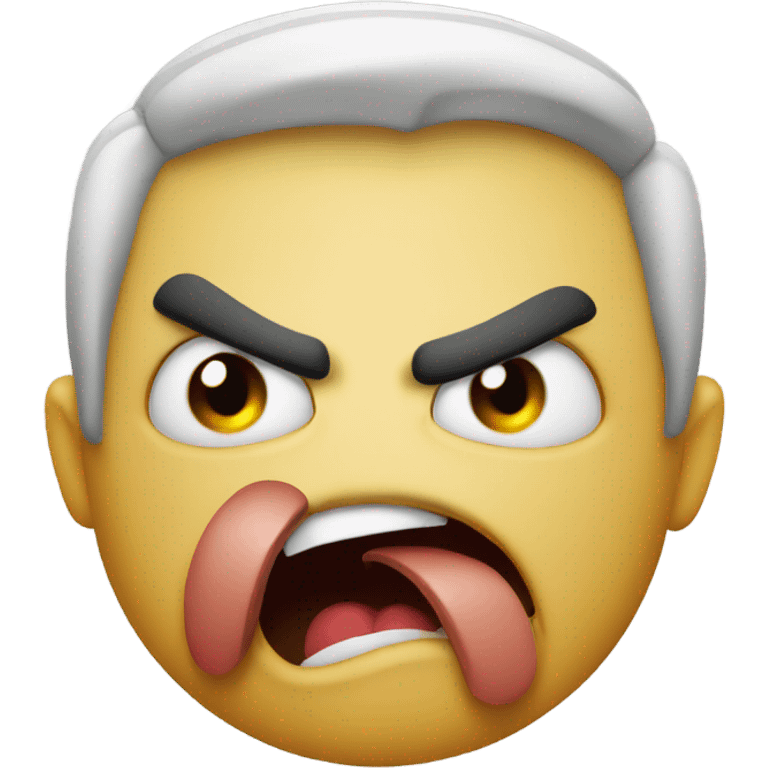 Emoji angry and sticking the tongue  emoji