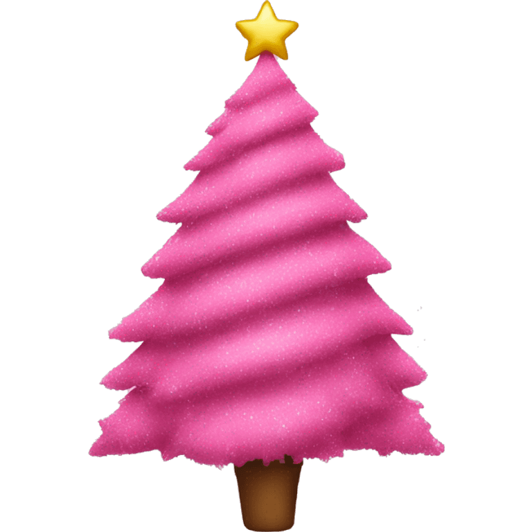 Pink Christmas tree emoji