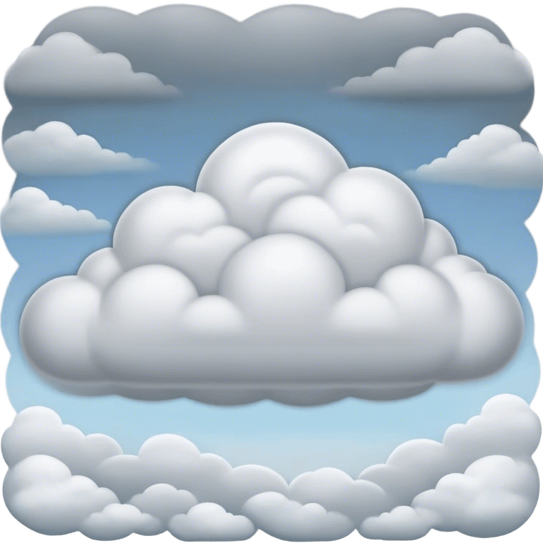 Cinematic Realistic Stratus Emoji, Low and layered, with uniform, gray clouds covering the sky in a smooth, even blanket. The clouds seem to hang gently in the atmosphere, creating a soft, diffused light below. Soft glowing outline, capturing the essence of calm, peaceful overcast skies in a serene stratus cloud! emoji