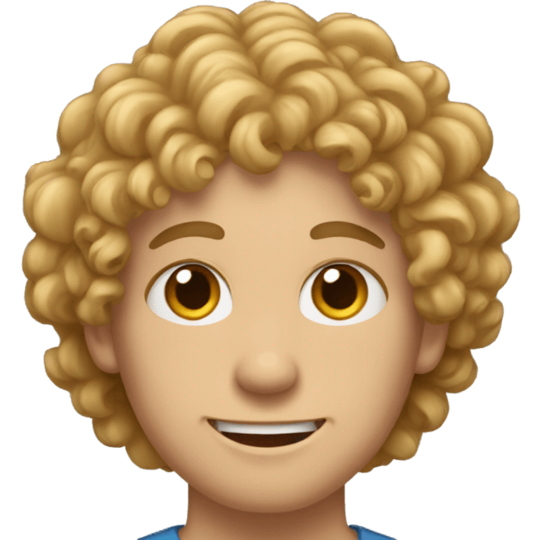 caucasian brother with curly hair emoji