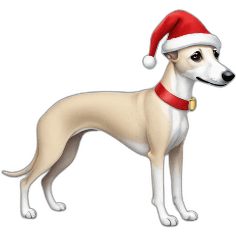 Whippet santa emoji