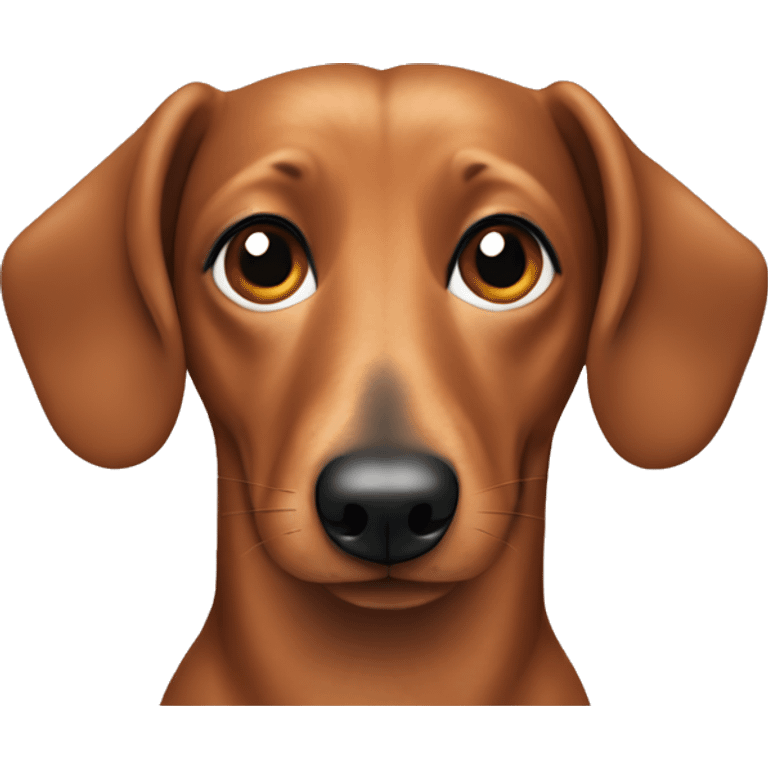 weiner dog with black ears and brown fur  emoji