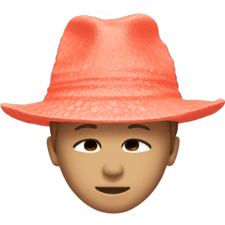 coral beach hat emoji