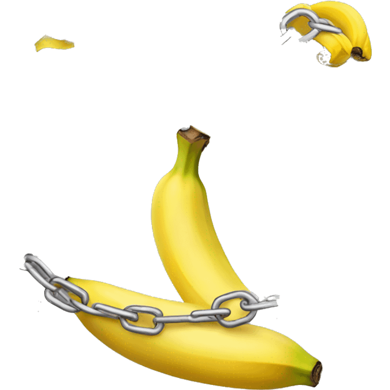 Banana wrapped in chain emoji